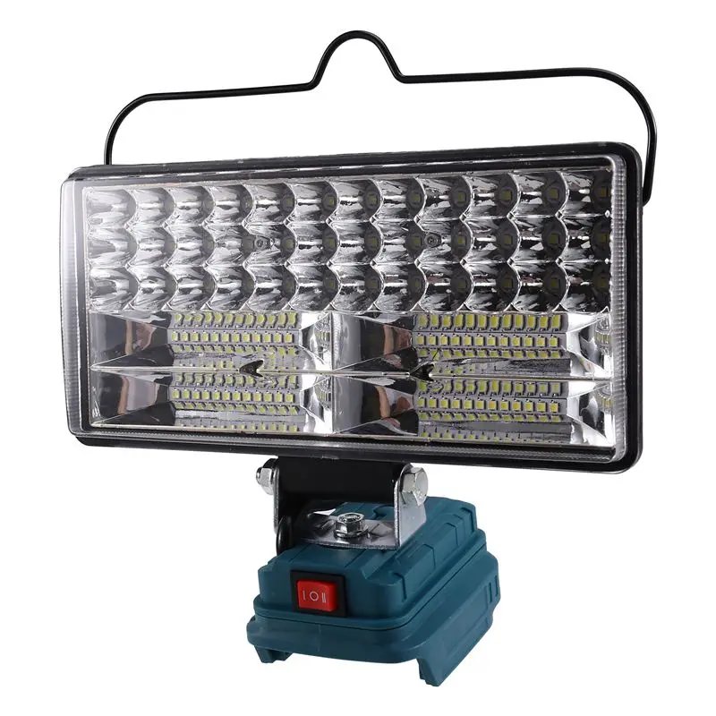 ABJO-Work Light Flashlight 8 Inch Cordless LED Lamp Portable Dual USB For 18V 14V Li- Battery Camping Architectural Li