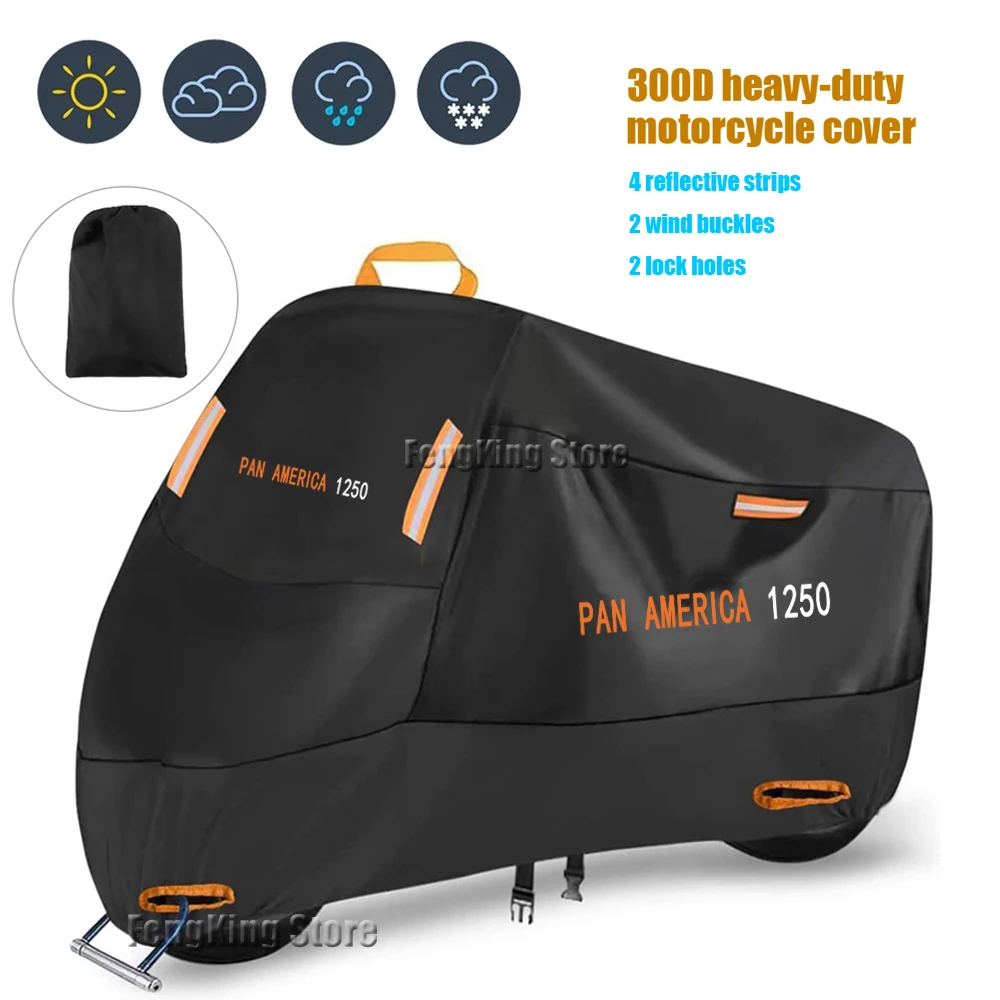 Motorcycle Cover UV Protection Dustproof Snowproof Motorcycle Waterproof Cover For PAN AMERICA 1250 S PA1250 PAN AMERICA1250