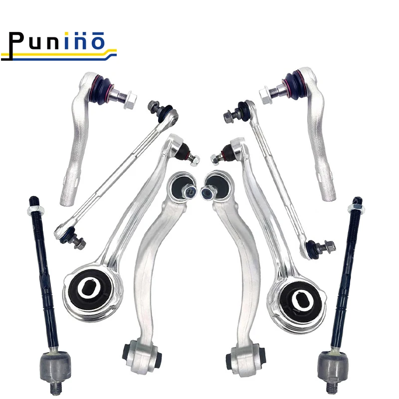 Punino Front Control Arms Tie Rods Sway Bar Links Set for Mercedes Benz W204 C204 S204 C250 C350 E350 2010 - 2013 2014 2015