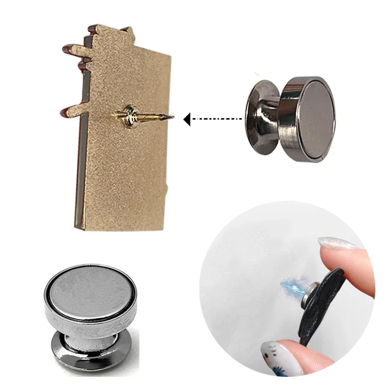 

1Pcs Brooch Pin Convert to Refrigerator Magnets Buckle Badge Back Strong Magnetic Metal Needle Buckle Convenient DIY Accessories