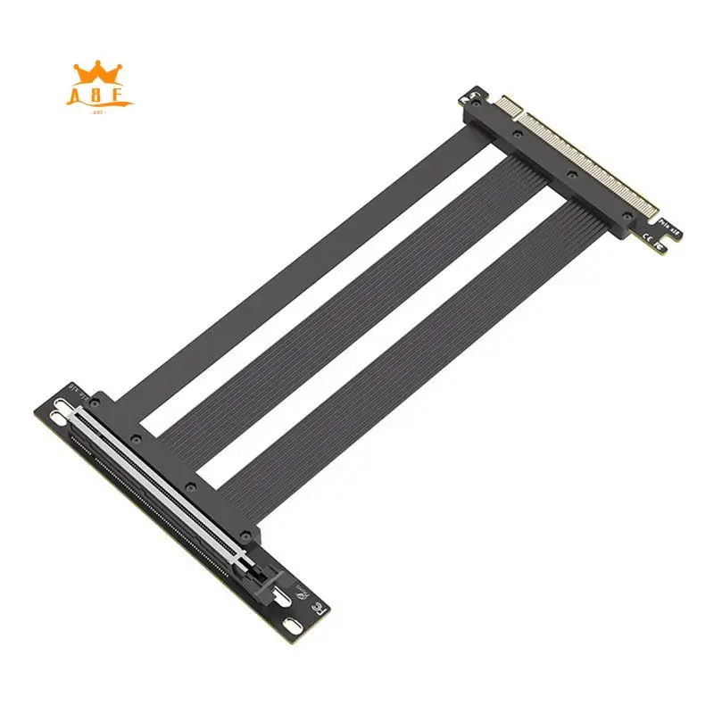 

A08E-PCI-E 5.0 X16 Riser Cable Video Card Extension Shielded Flexible 90° Mounting GPU Extension Cord For PC Computer