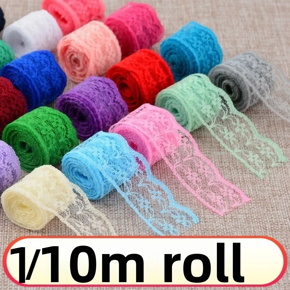 New 21mm Width Lace Ribbon Flower Lace Non-Stretch Lace Tape Mesh Embroidery Unilateral Lace Trim for Handicrafts