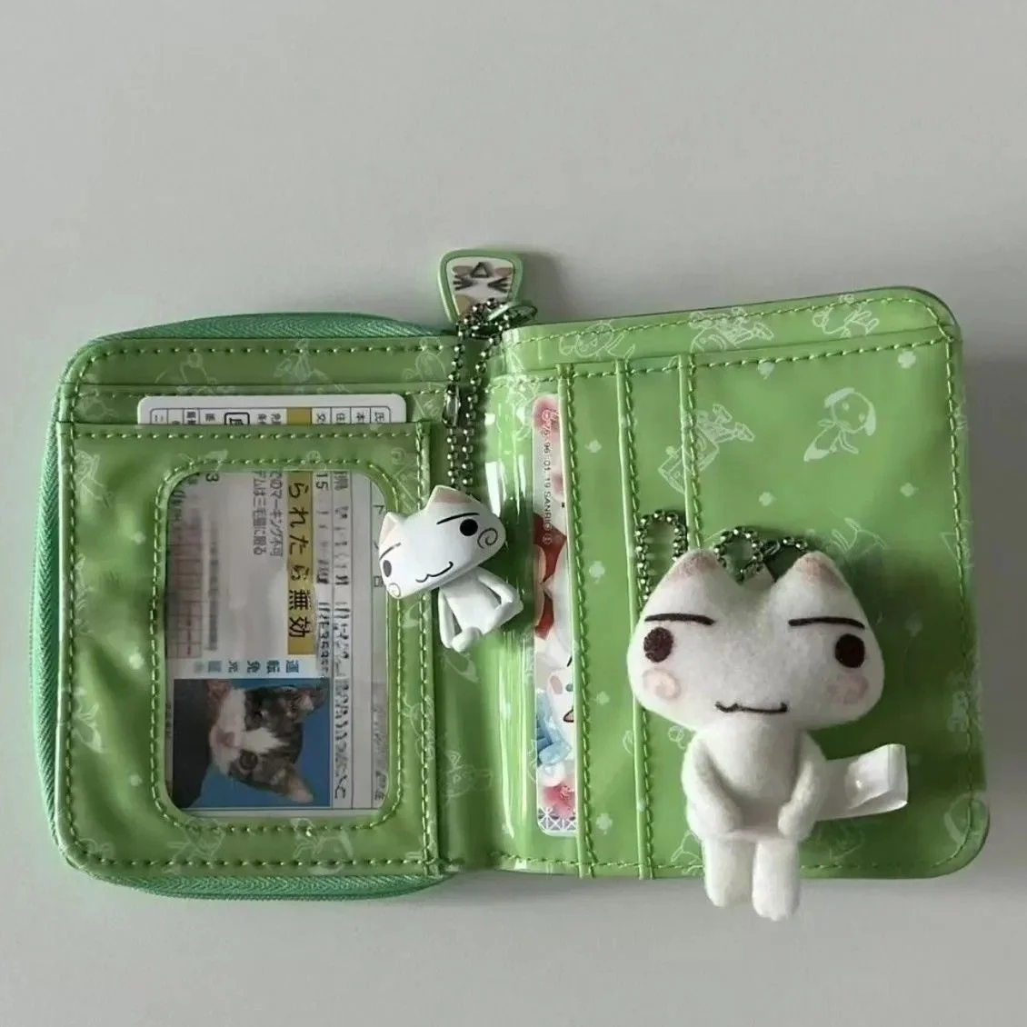 Japanese Cute Toro Cat Classic Coin Purse Card Bag Short Wallet Plush Storage Bag Cartoon