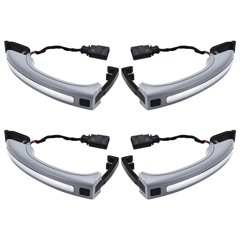 

A85E-4Pcs Умный датчик внешней дверной ручки 4L0837207A Подходит для Q7 2010-2015 4L0837205A 4L0837205B