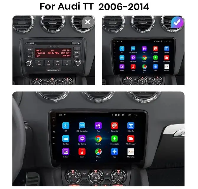 Autoradio Android 16 für Audi TT MK2 8J 2006 2007 - 2014 Stereo 5G WIFI DVD DSP Qualcomm BT Videoplayer Wireless Carplay Auto – Detail 3
