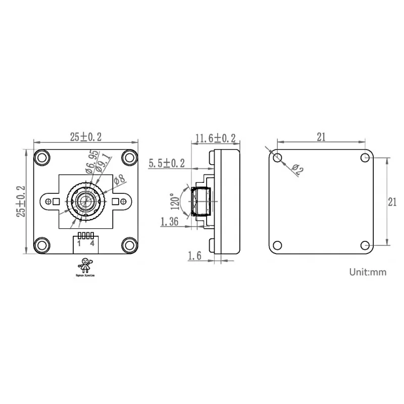 

SKU-31671 Waveshare OV9281 1MP Mono USB Camera (A), Supports 120FPS High Frame Rate Recording, Global Shutter For Clearer Imagin
