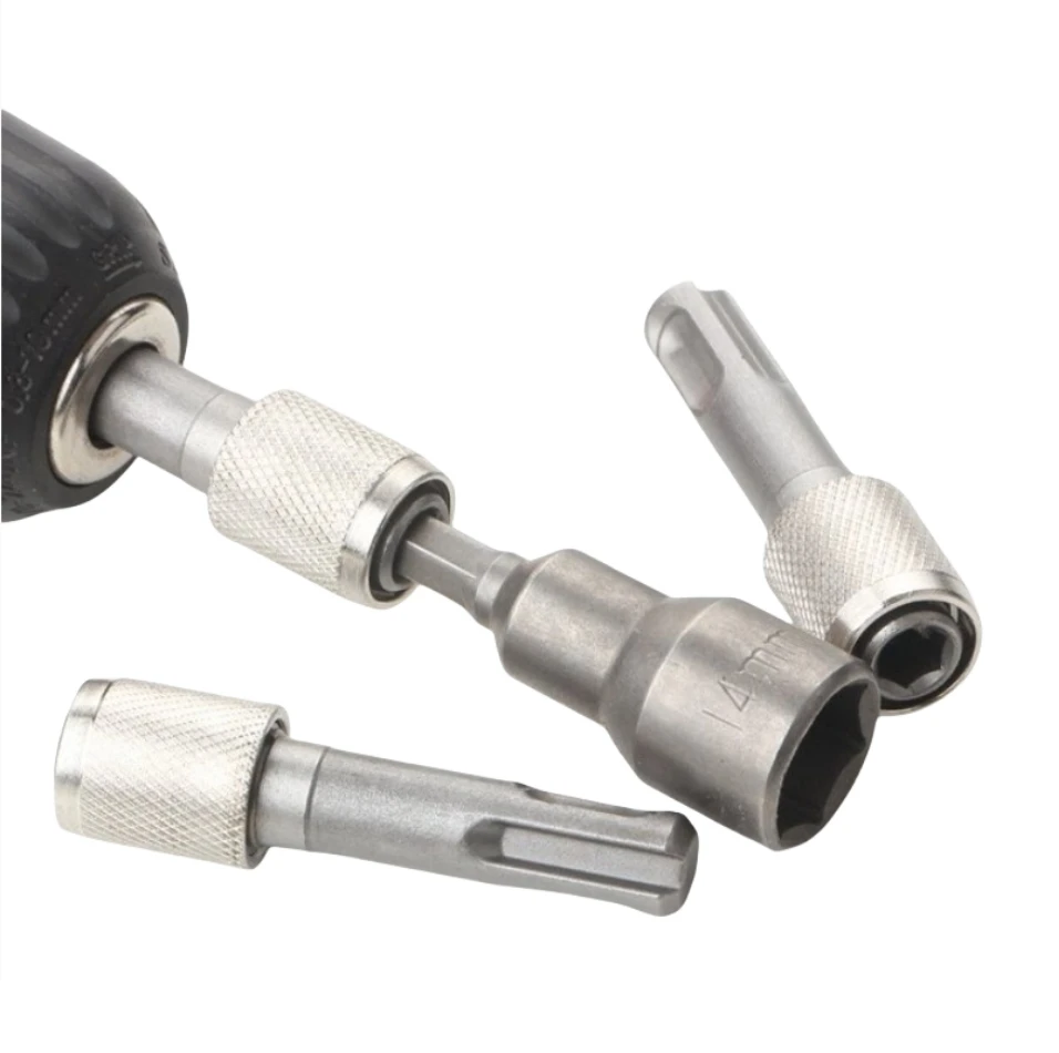 SDS Plus Convert To 1/4 Hex Shank Adapter Hexagonal Converter Electric Hammer Power Screwdriver Bit Holder Socket Impact Driver