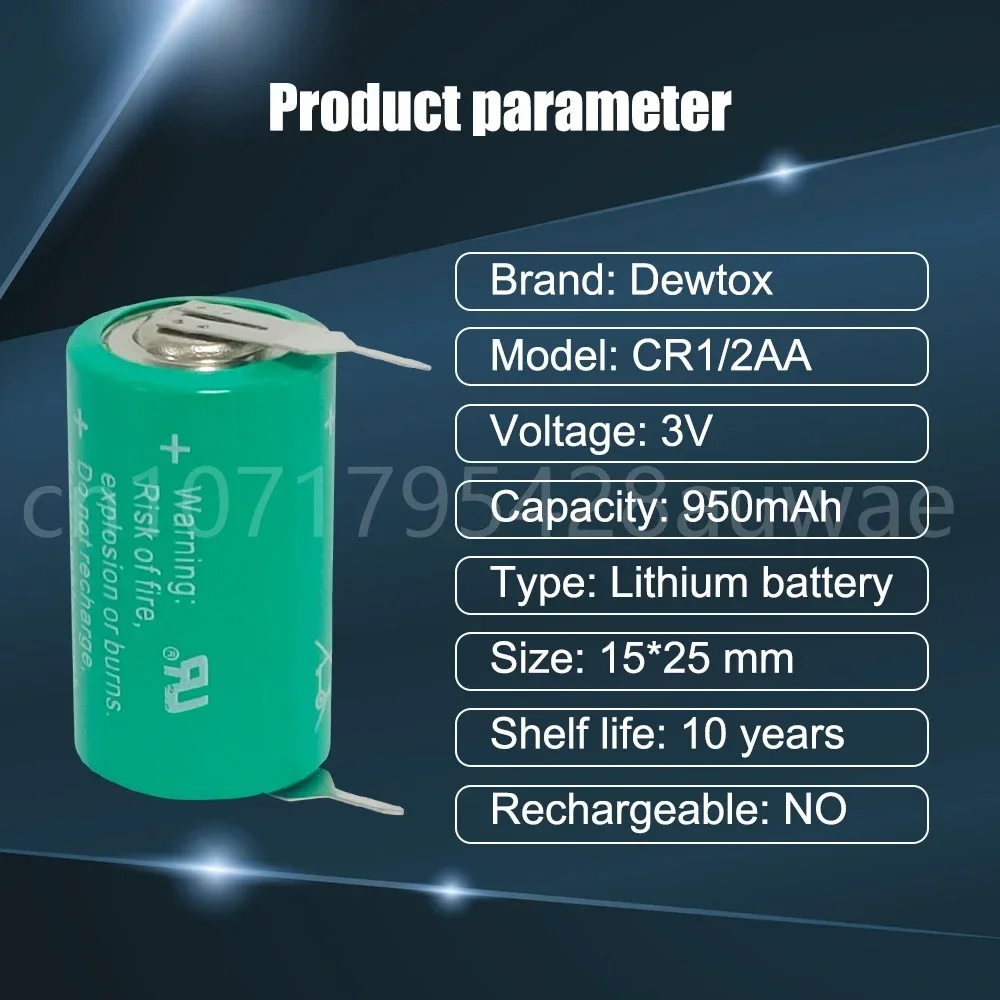 2PCS Original Brand New CR1/2AA 950mAh CR14250 Primary Lithium Battery for PNC CNC Machine Tools Alarm Clock Gas Water Meter