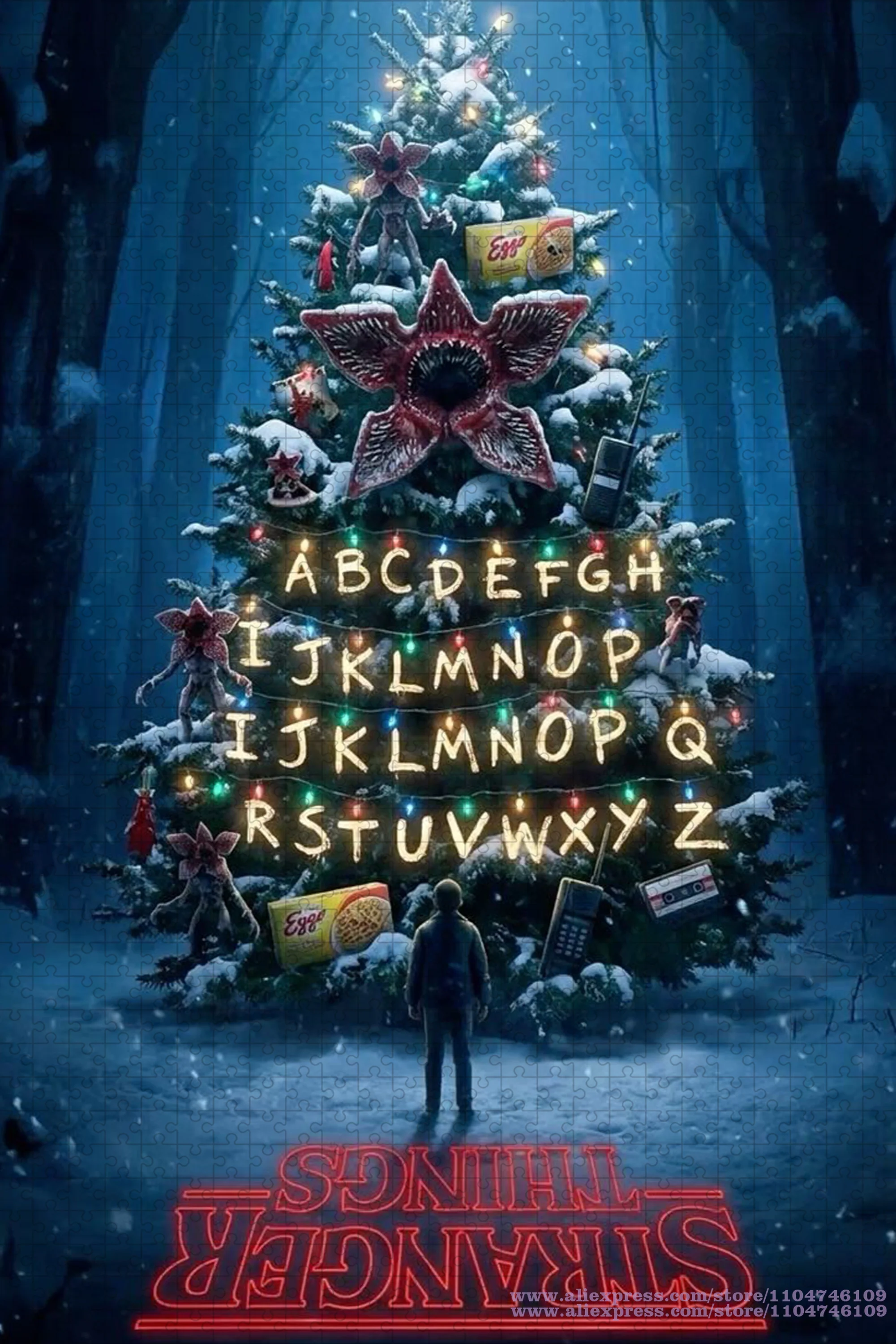 낯선 것들 퍼즐 직소 퍼즐 108/200/300/500/1000/1500피스 어린이를 위한 지능 퍼즐 인쇄된 상자가 있는 재미있는 생일 선물