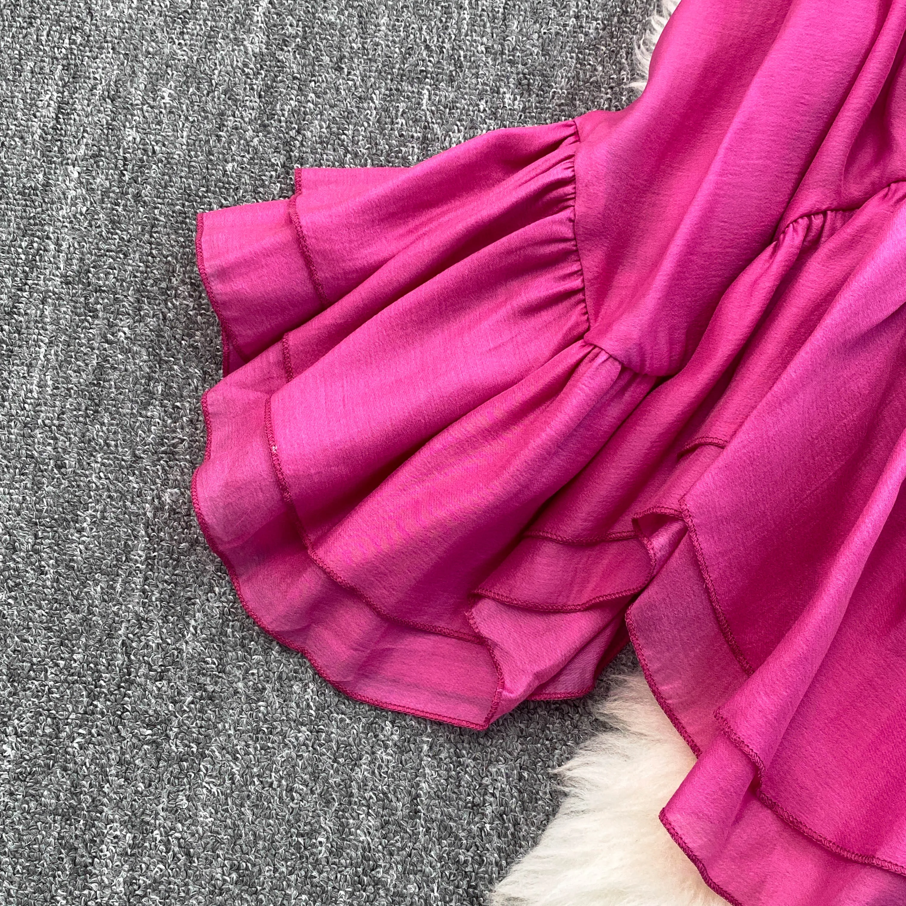 Clothland Women Sweet Pink Cami Dress Adjustable Straps Sleeveless Backless Beach Wear Female Asymmetrical Mini Dresses QE192