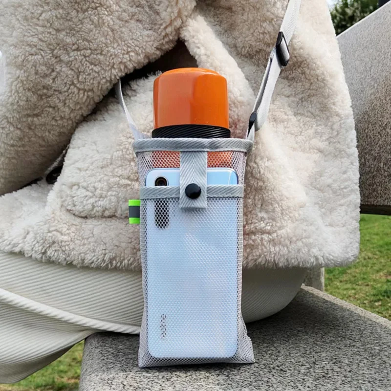 

Чехол для кружки, Защитные Чехлы, сетчатый чехол с наклонной перекрестной крышкой, ремешок для переноски молока, чая, чайника, Детская Термокружка, сетчатая ткань