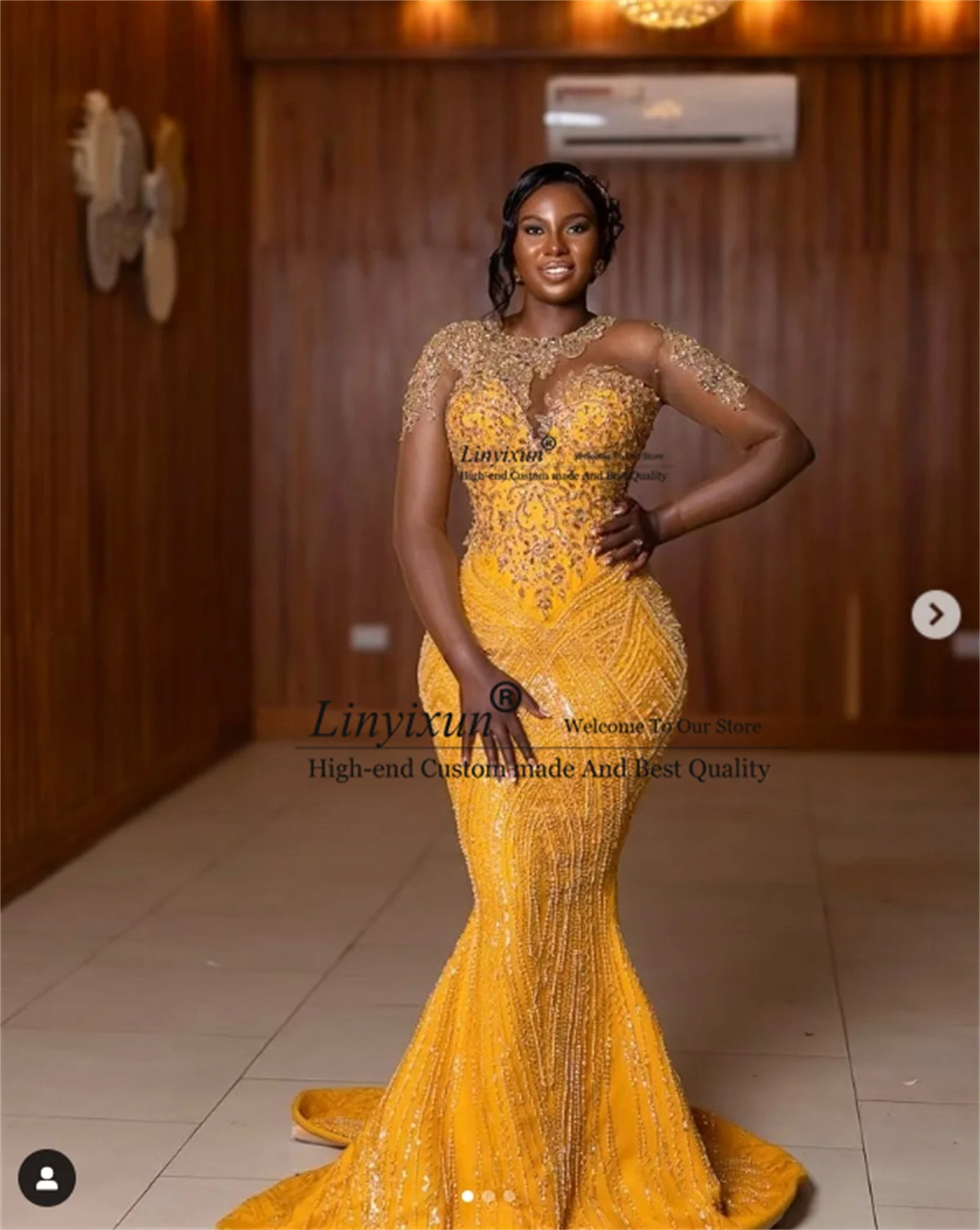 Customized Elegant Aso Ebi Mermaid Prom Dress Beaded Appliques African Formal Evening Party Gowns Court Train vestidos de gala