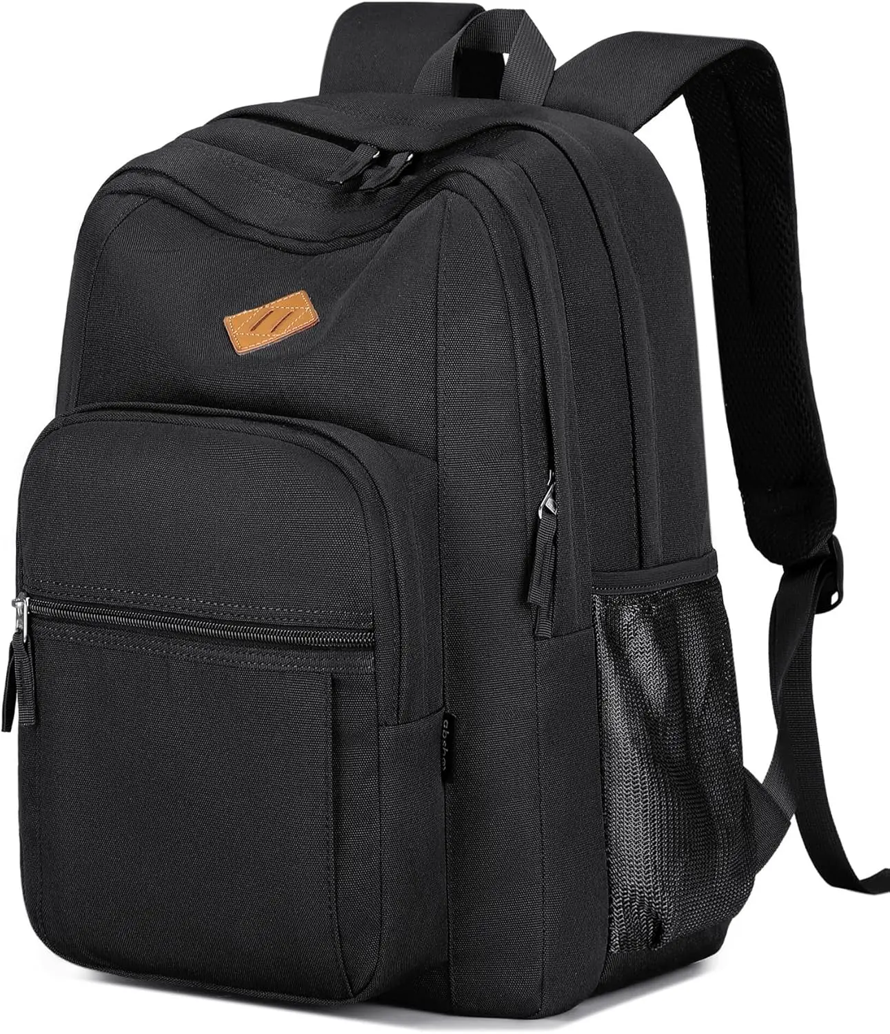 Mochila clásica básica para mujer, mochila escolar, resistente al agua, diseño ligero, color negro
