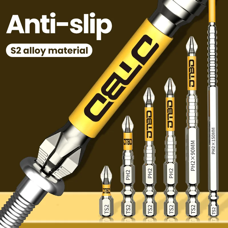 

5 шт. Ph2 набор нескользящих крестовых отверток высокой твердости электрическая ручная дрель винт 25/50/65/70/90/150 мм
