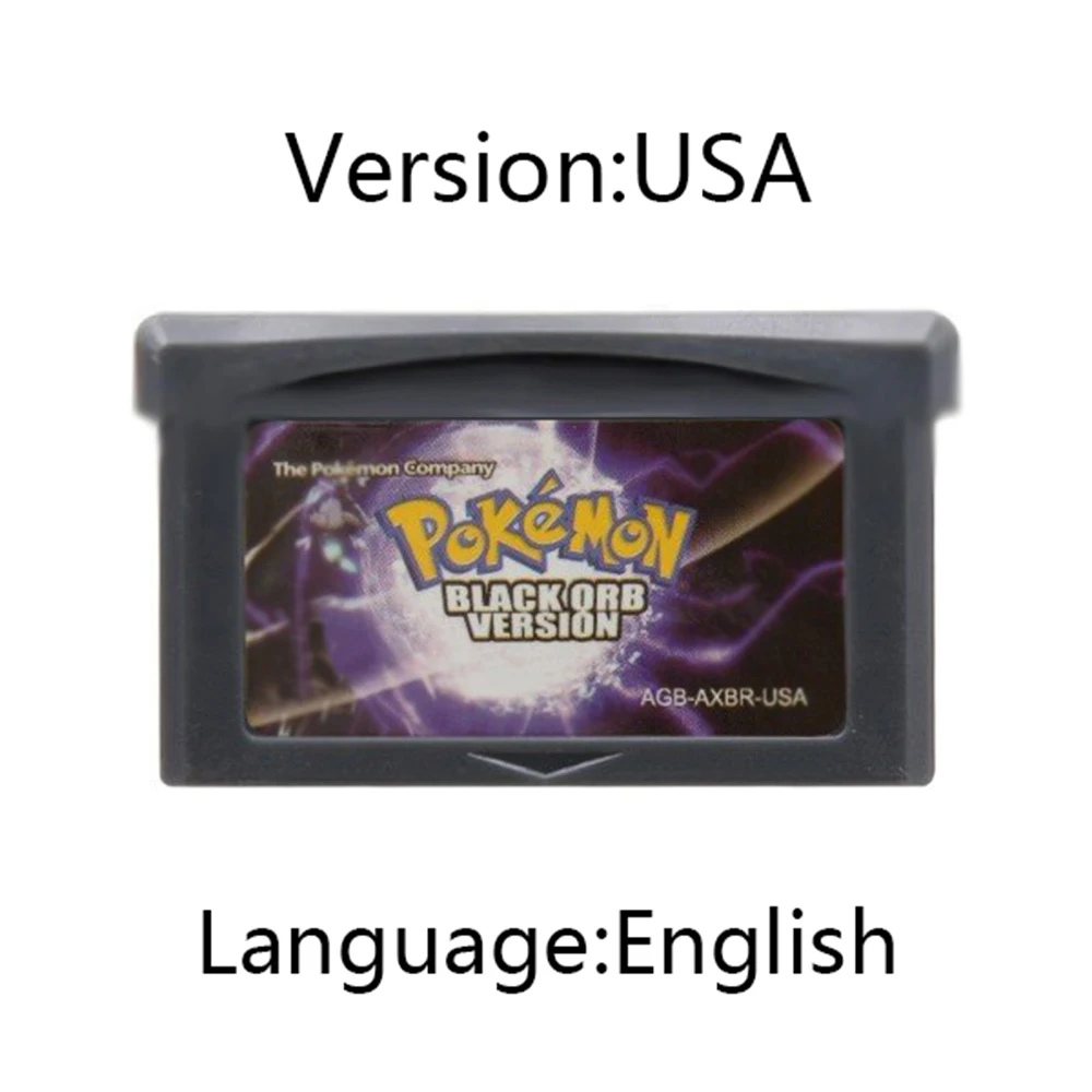 GBA Pokemon Series Game Cartridge Silver Rival Rom Hack 32 Bit Video Game Console Collection Card image 3