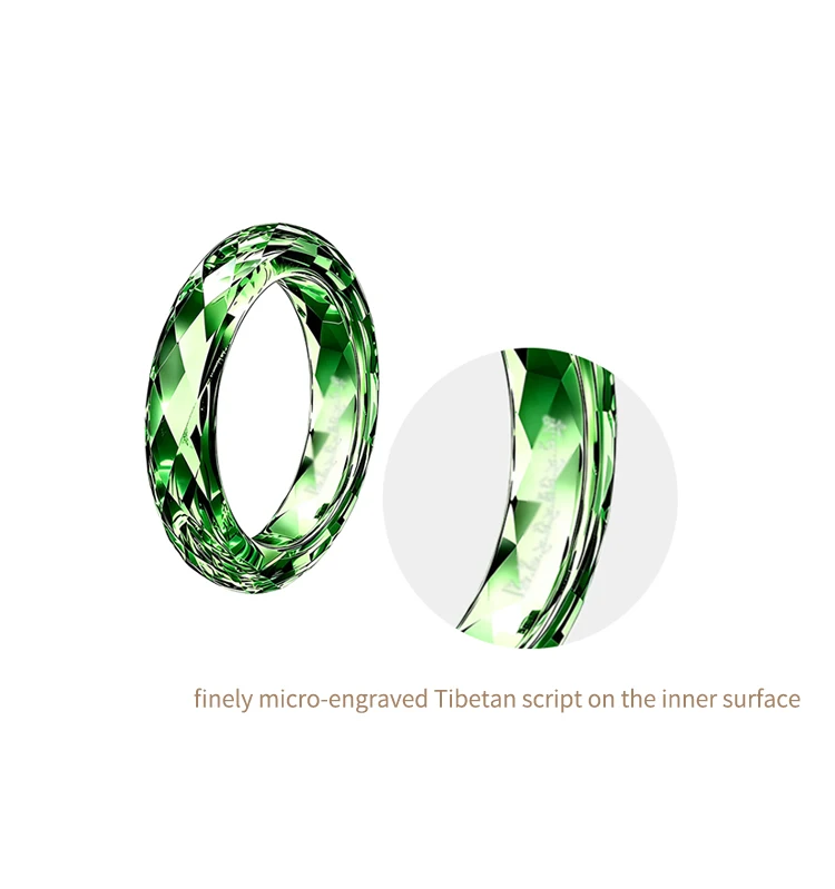 JEWELLWANG Laborgezüchteter grüner Saphirring, massiver, schlichter Ring mit geschlossenem Band, Ring mit einem Edelstein, Geschenk für Damen, Herren, Unisex, für den täglichen Gebrauch – Detail 7
