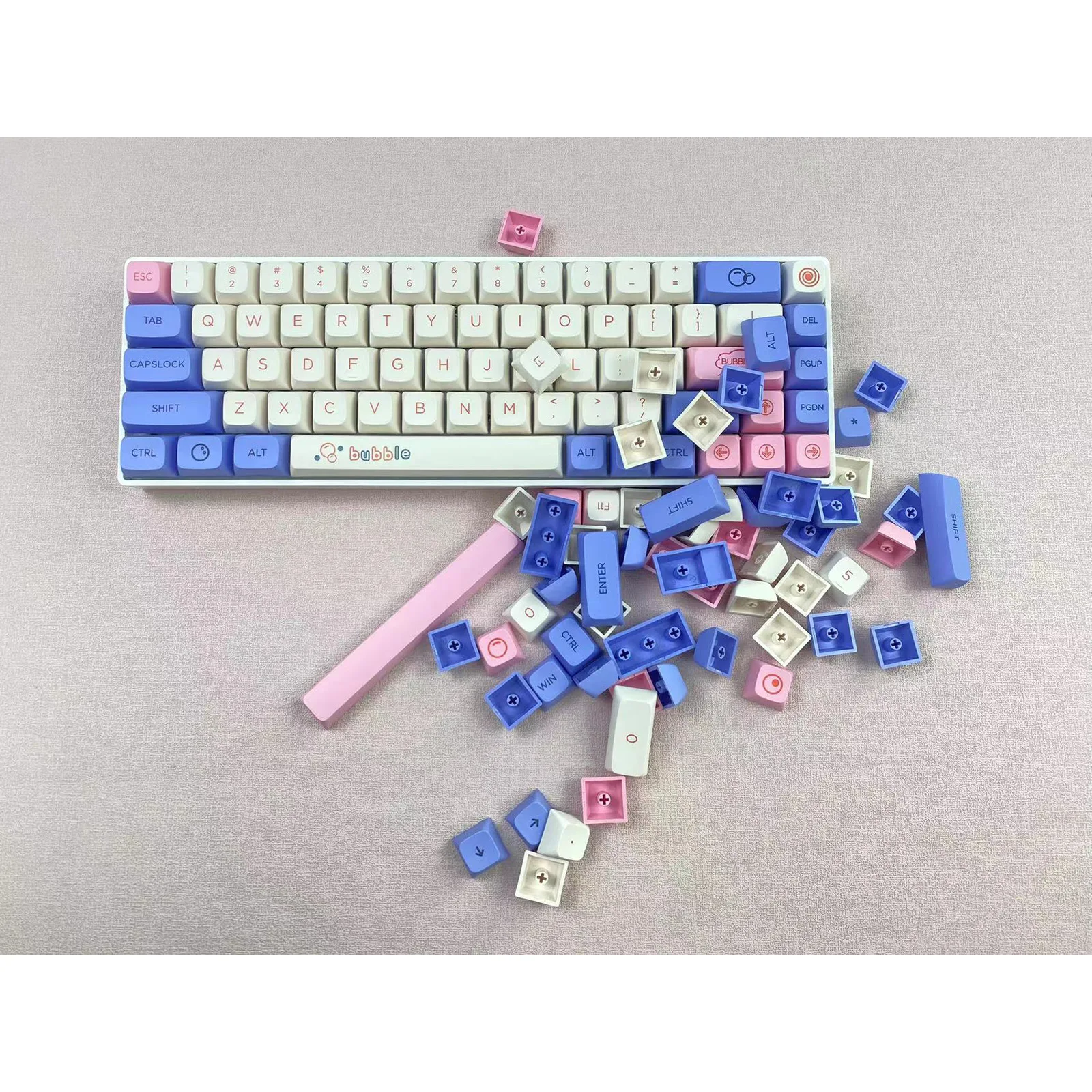 【Skyline】 127 Chaves Keycap PBT Keycaps XDA Perfil DYE-SUB Bolha Tema Personalizado Para Cherry MX Interruptor NJ68