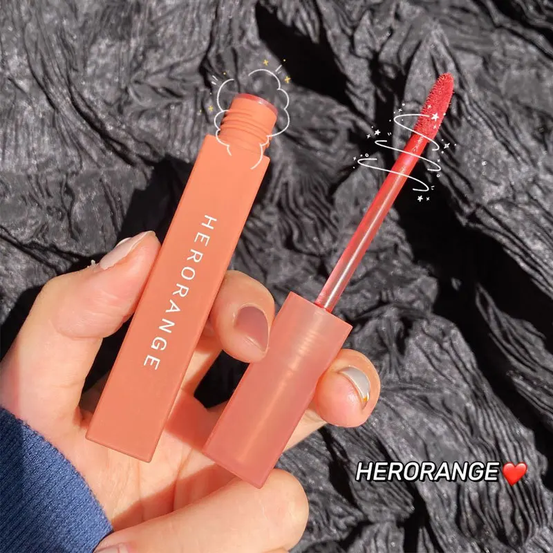 Herorange Matte Lipgloss é tão macio como veludo, à prova d'água e de longa duração MM SAWU