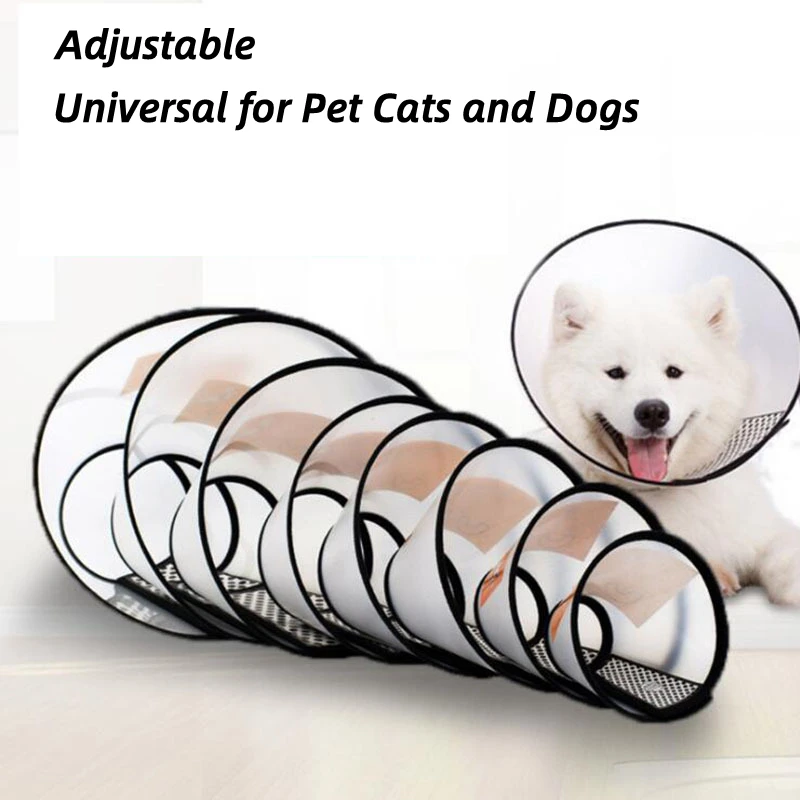 Haustier Anti-Biss Lecken Chirurgie Wunde Heilung Katze Hunde Gesundheit Medizinische Kreis Haustier Schutz Kragen Hund Hals Kegel erholung Kragen – Detail 1