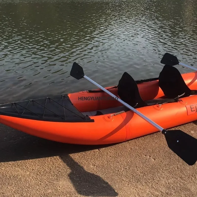Factory Custom Inflatable Water Rowing Boat Air Folding Kayak Inflatable Water Sports Boat Kayaking for 2 Persons