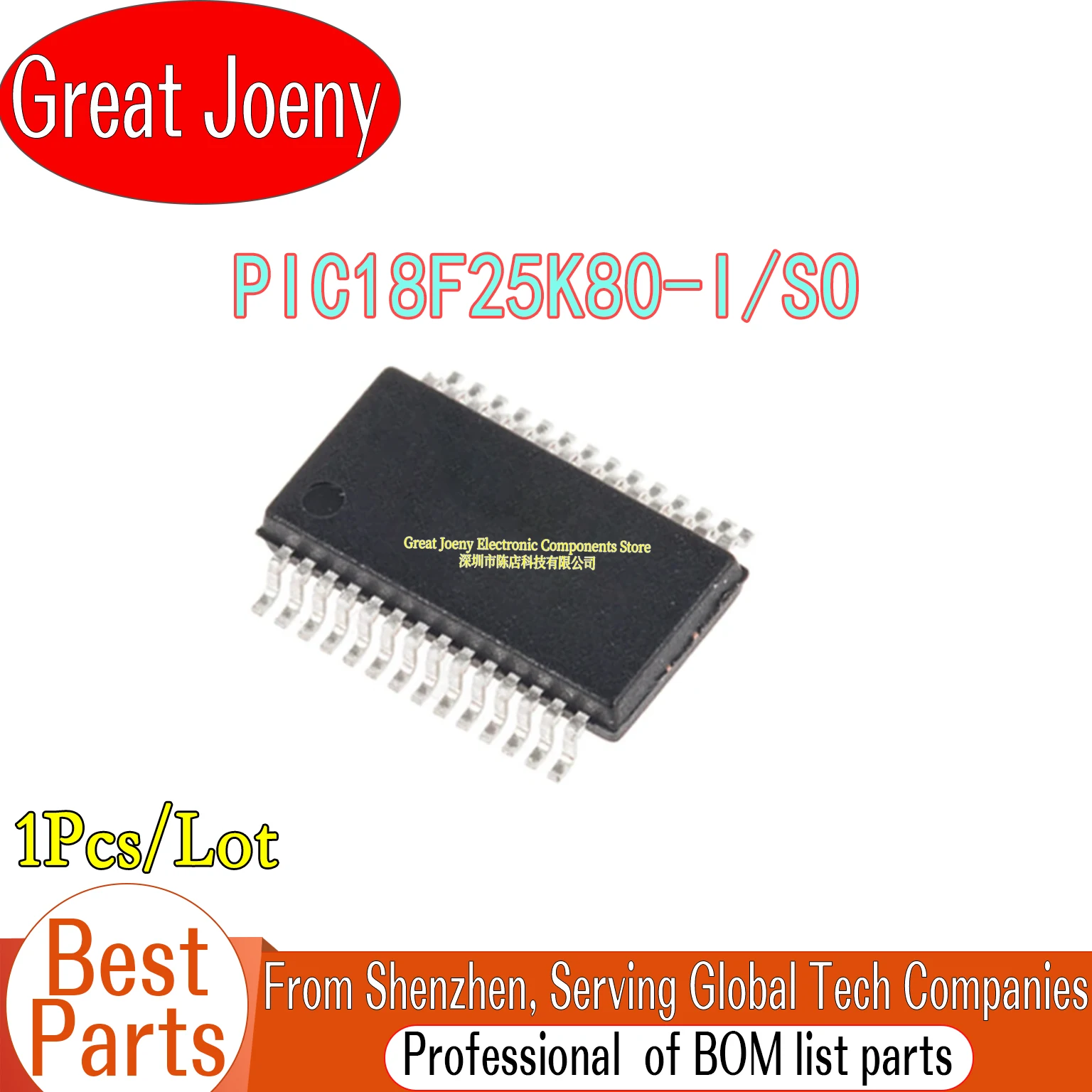 

100% New Original PIC18F25K80 PIC18F25K80-I/SO IC MCU Chipset SOP-28