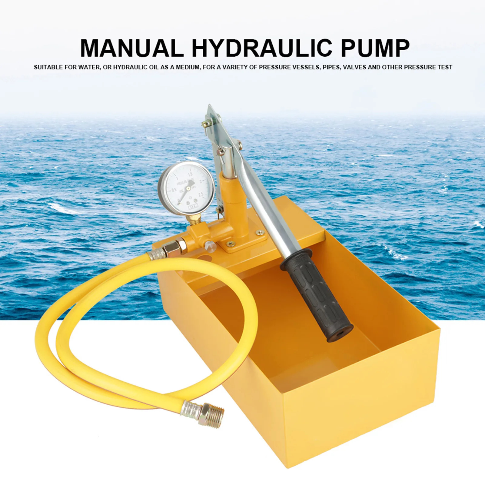 

Manual pressure test pump 2.5Mpa 25KG Manual Hydraulic Water Pressure Test Pump Pipeline Tester Tool Pipeline Pressure Test tool