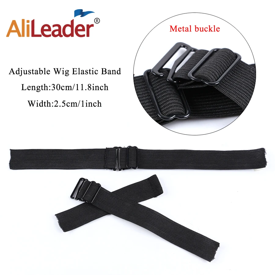 1/5/10 pcs Adjustable Elastic Bands for Wigs, Black Elastic Bands with Adjustable Straps Sewing for Making Wigs/Lace Closure
