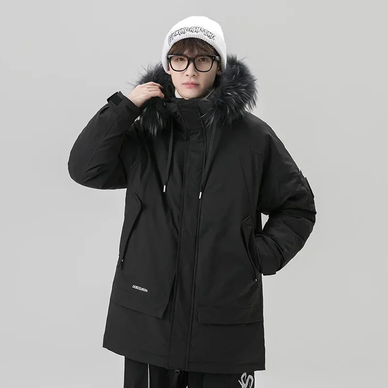 Large Fur Collar Hood Ultralight Down Jacket Men Designer Clothes Men Duck Down Padding 2024 Mens Winter Jacket Male Coat