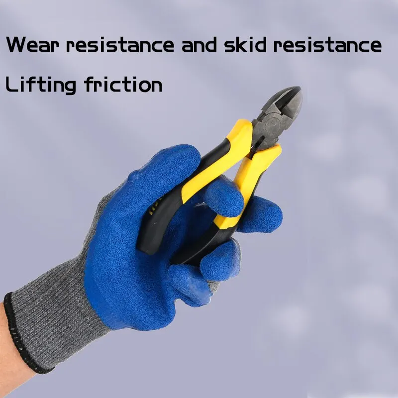 Hot Sales 2 Pairs Lot Working Safety Gloves PU Coating Mechanic Construction Garden Housework Safety Protective Glove