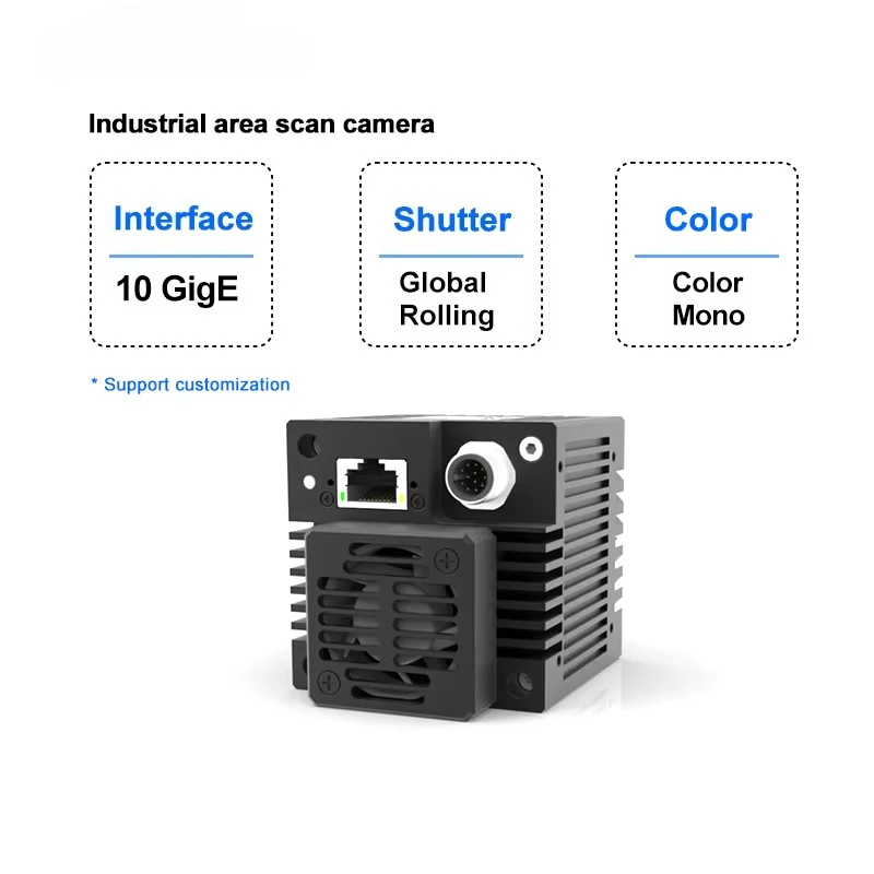 

High Speed Industrial Camera 1000FPS Global Shutter 10 Gige Machine Vision Inspection Durable Industrial Imaging Solution