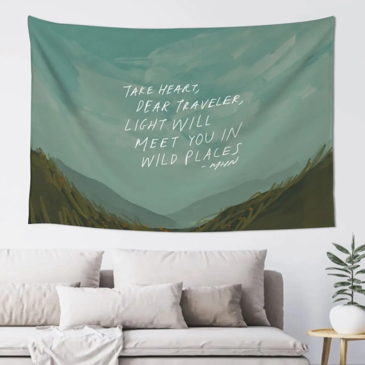 

Light will meet you in wild places Tapestry Anime Decor Wall Hanging Wall Tapestry