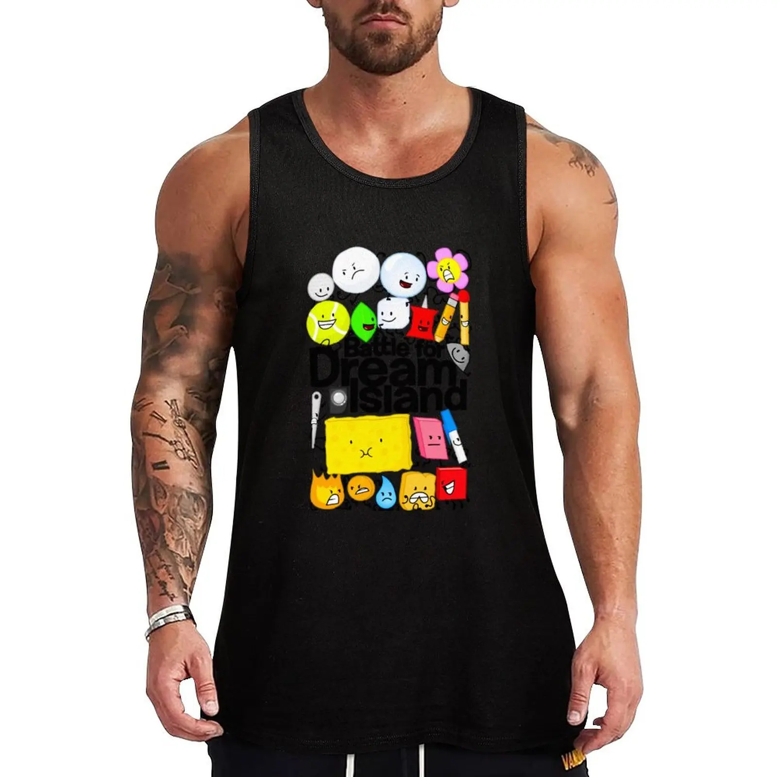 

Battle for dream island Tank Top Bodybuilding clothing man gym top vests for men clothes for men summer