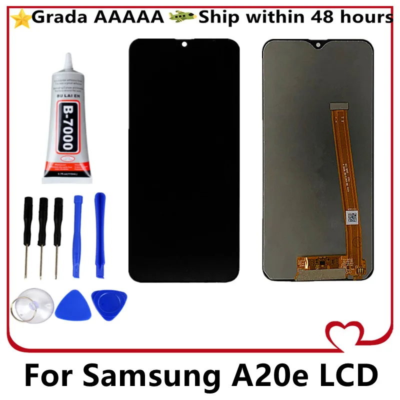 Testado para Samsung A20e LCD A202 A202K A202F pantalla de repuesto MONTAJE DE digitalizador con pantalla táctil reparación