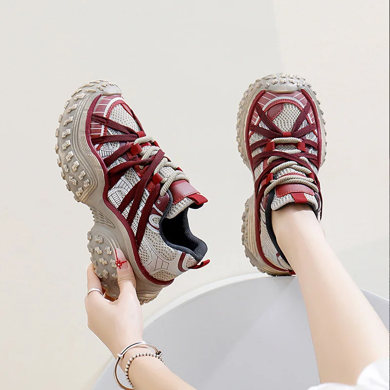 Instagram low help daddy shoes women 2024 fall new breathable student sports increase Casual shoes