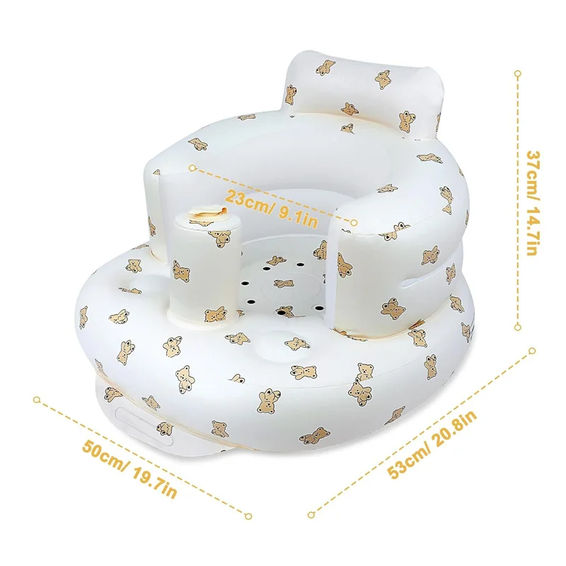 Siège gonflable pour bébés de 3 mois et plus, sièges au sol pour bébé pour s\'asseoir, chaise gonflable pour bébé avec pompe à air intégrée