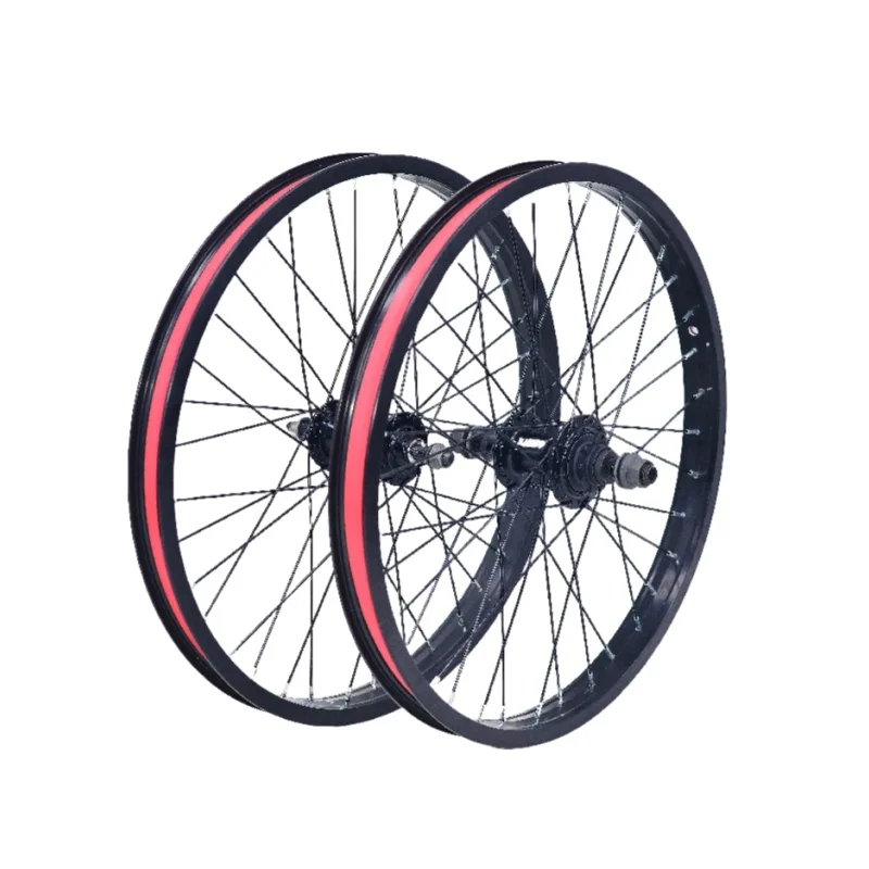 20 Inch BMX Bike Wheel Small Wheel Stunt Performance Wheelset High Strength Aluminum Alloy Doule Layer BMX Bikes Wheel Rim