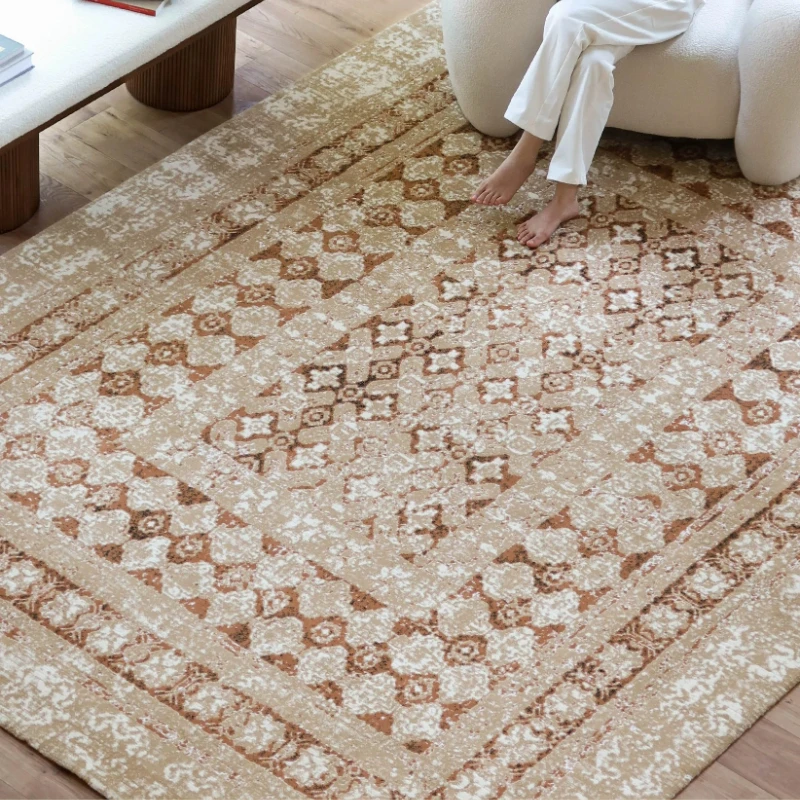 Upper flower glue-free carpet Persian retro French light luxury high-end living room bedroom Aoyama Meisu