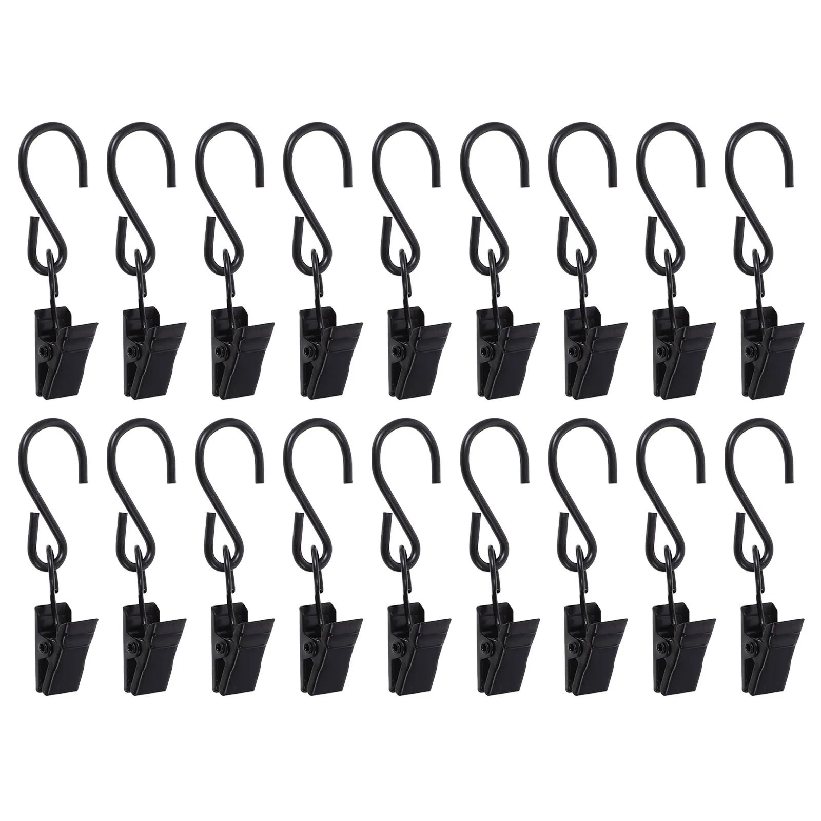 

30pcs Party Light Hangers Durable Metal Clips for Outdoor Birthday Decor S Hooks Curtain Track Shower Rings Drapery Hardware