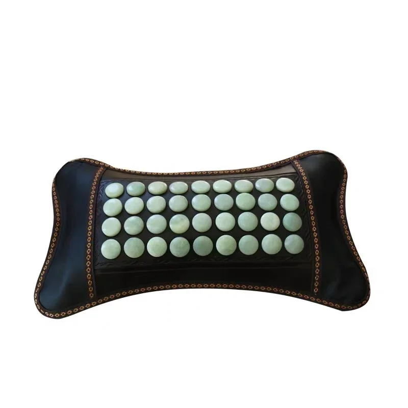 Adjustable Temperature Magnetic Therapy Jade Germanium Stone Massage Neck Pillow Improve for Body's Blood Circulation