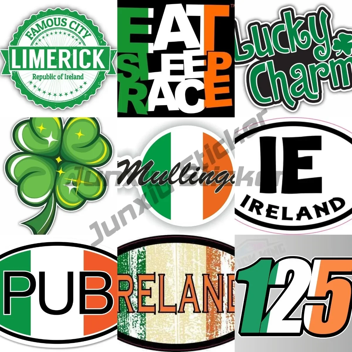 

Irish Decal Ireland Car Truck Phone Tablet Window Sticker Car Accessories for Girls Oem Glue Sticker