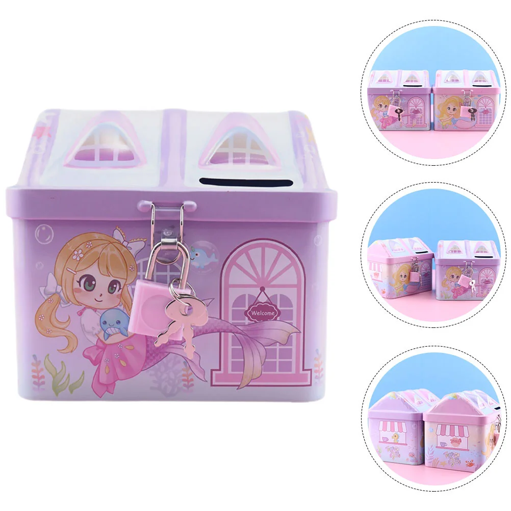 Toyandona Unicorn Piggy Bank Mermaid Girls Piggy Bank Toddler Desktop Ornament House Shaped Piggy Bank Room Decoration