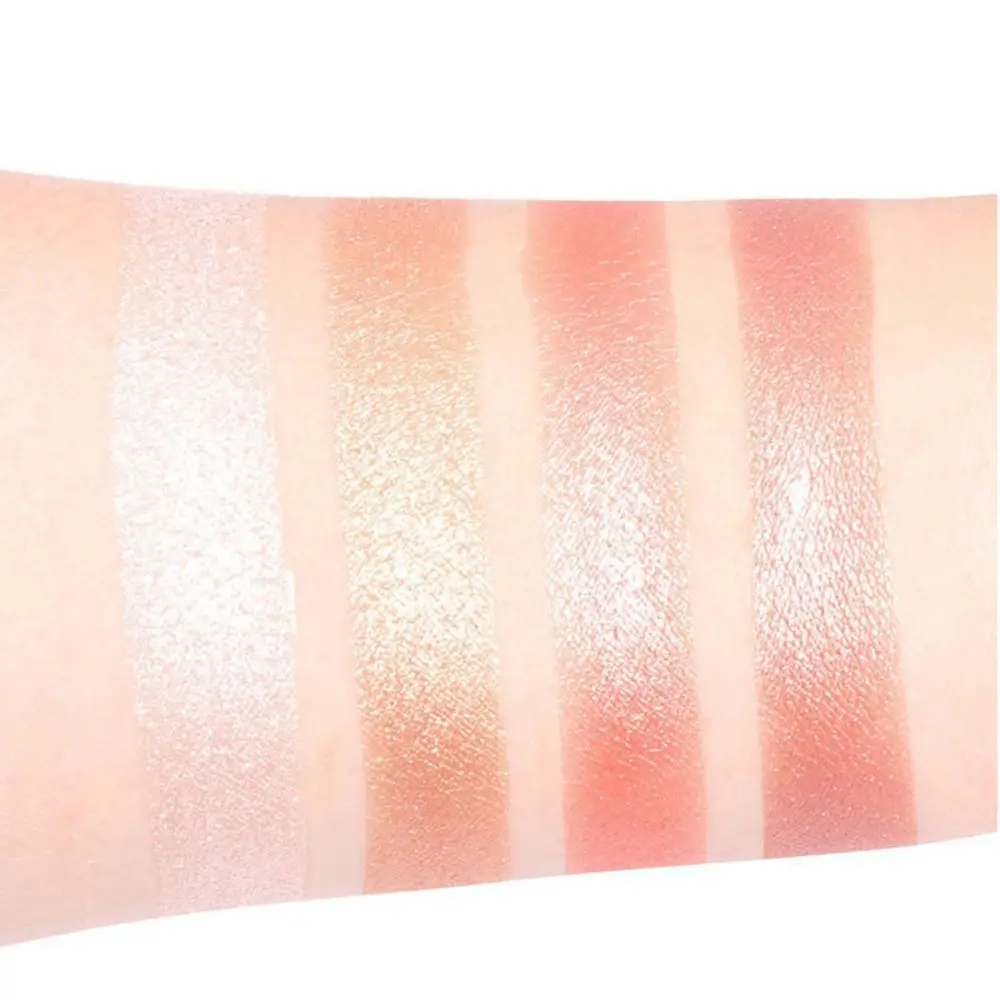 Ombretto 3D Viso Bronzer Highgloss Blush Strumento per il trucco delle donne Tavolozza evidenziatore glitter Tavolozza per trucco in polvere con evidenziazione di diamanti