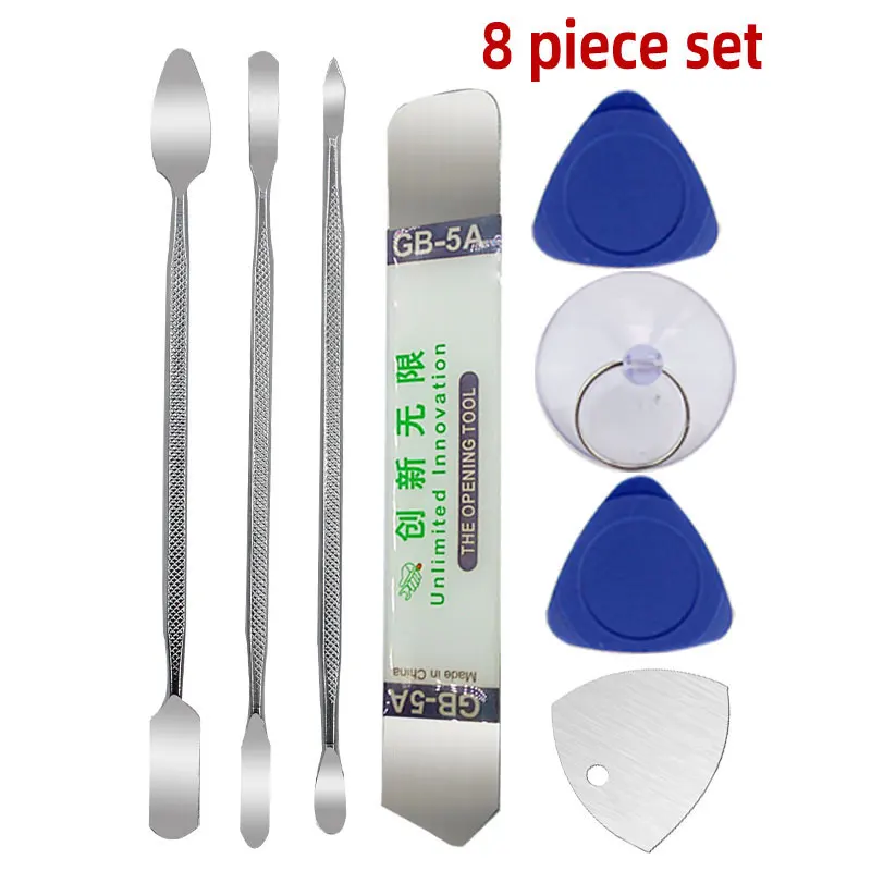 8 Pcs Professional Metal Spudger Opening Pry Tool Set for Mobile Phone Repair