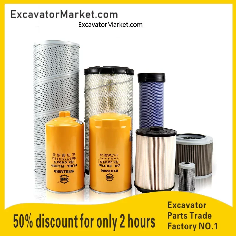 

For Sany SY 115C 125 135C 135-10 excavator oil diesel air filter hydraulic return oil inlet pilot filter Excavator Spare