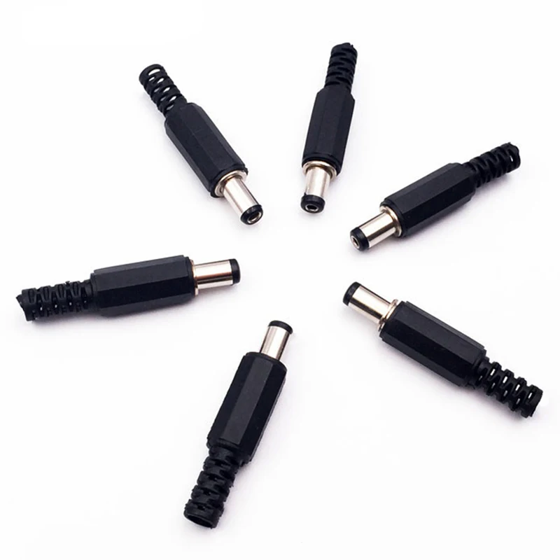 5/10szt Gniazdo wtyczki zasilania DC 12V 3A Wtyczka męska + gniazdo żeńskie Złącze jack do montażu panelowego Zasilanie elektryczne 5,5 * 2,1 5,5 * 2,5 mm