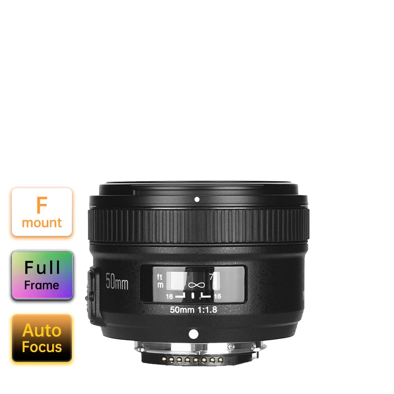 YONGNUO Camera Lenses YN 50mm F/1.8 Auto Focus Large Aperture for Nikon DSLR