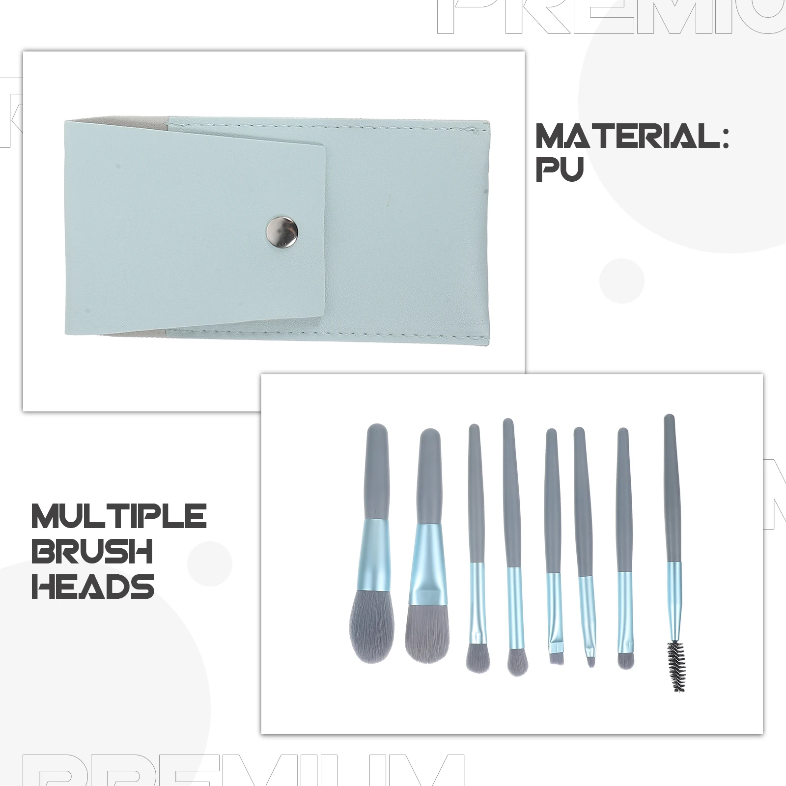 

Makeup Brush Set Travel Kit Eyeshadow Brushes for Portable Wooden Handle Miss