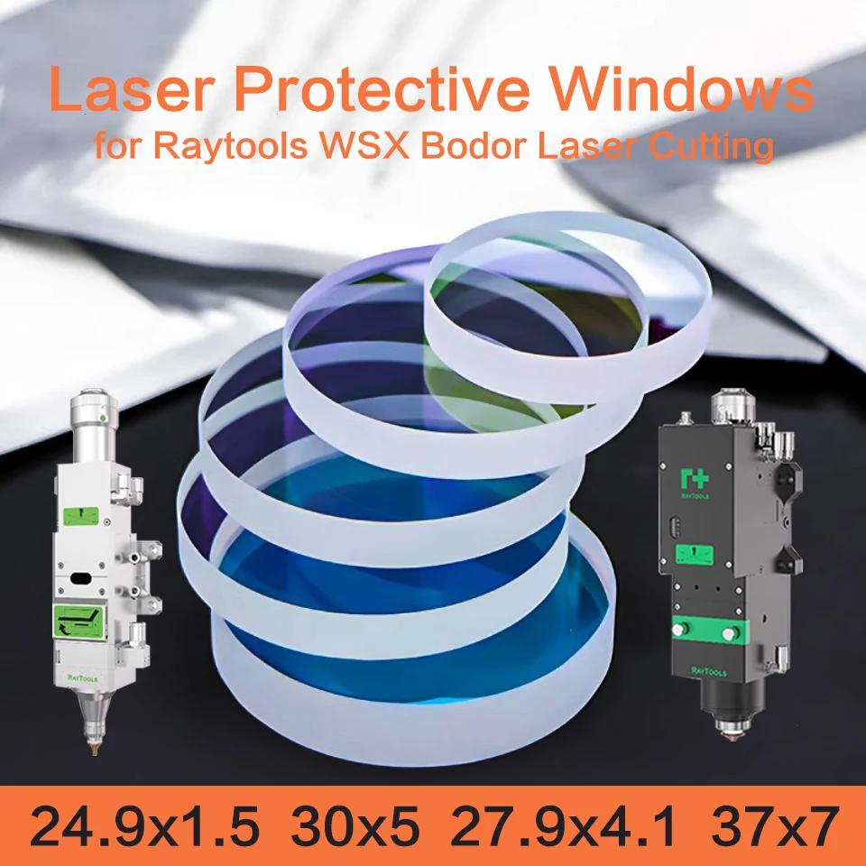 

Raytools Laser Optical Protective Lens 30x5 27.9x4.1 4kw 37x7 10/15kw 20x2 18x2 24.9x1.5 18x2 For Fiber Laser Machine Lens