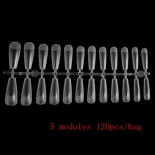 120 unids/bolsa puntas de uñas glaseadas cubierta completa uñas postizas prensa en uñas