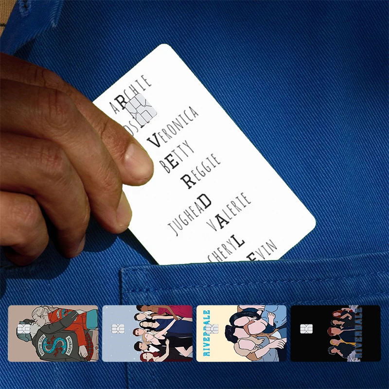 Pegatina protectora para tarjetas de crédito, débito y autobús de Riverdale Jughead Jones Cole Sprouse, para la parte frontal, estilo elegante e indie.